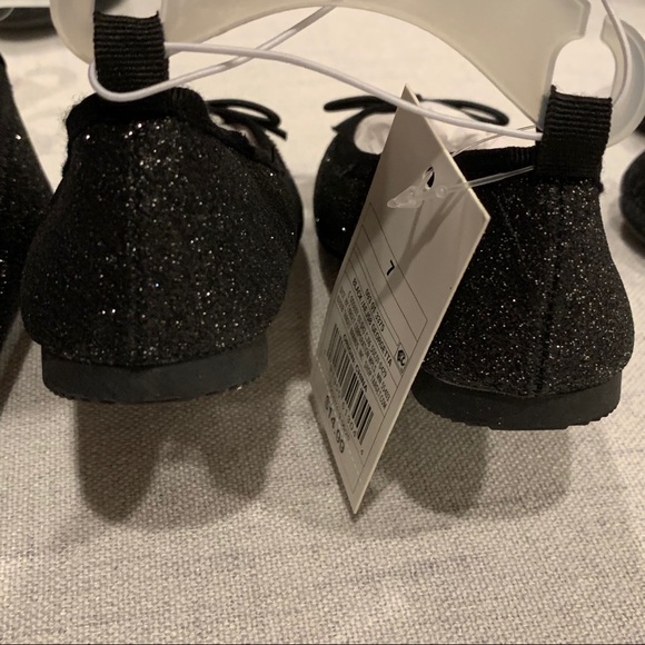 Kids NWT black ballet flats - Picture 3 of 7